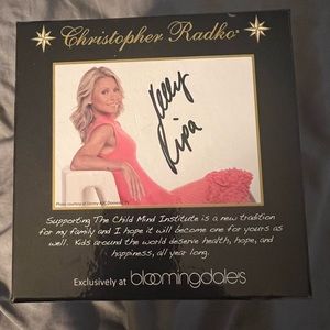 Kelly Ripa Christmas signed ornament ball child mind institute NIB